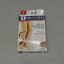 Truform 30-40 mmHg Compression Stockings for Men and Women, Thigh High Length, Dot-Top, Closed Toe, Beige, Large