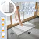 Yimobra Bathroom Rug Mat 32 x 20, Non Slip and Super Absorbent Bath Mat,Machine Washable Quick Dry,Ultra Plush Chenille Shower Rugs for Bathroom Floor Sink Tub and Shower Outside,White