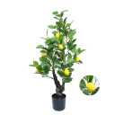 36" Artificial Lemon Tree with 10 Hand-Attached Fruits - Realistic Silk-Touch Foliage, Multi-Branch Design, Perfect for Home & Office Decor, Housewarming Gifts