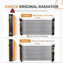 Autoexact 2370 Radiator Compatible with Chevy Silverado Suburban GMC Yukon Sierra Tahoe Escalade Hummer H2 4.3L 4.8L 5.3L 6.0L 6.2L Engine Radiator, 34", with TOC & with EOC