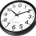 Caysie 16 Inch Sealed Large Outdoor Clock Waterproof, Silent Battery Operated Weatherproof Wall Clocks for Pool Patio Outside Home (Black)