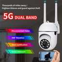 Outdoor Security Cameras, 2.4GHz & 5G WiFi Cameras for Home Security, 1080P Dome Surveillance Cameras 360 View, Waterproof Security Camera with Motion Detection, 2-Way Audio (2PCS)
