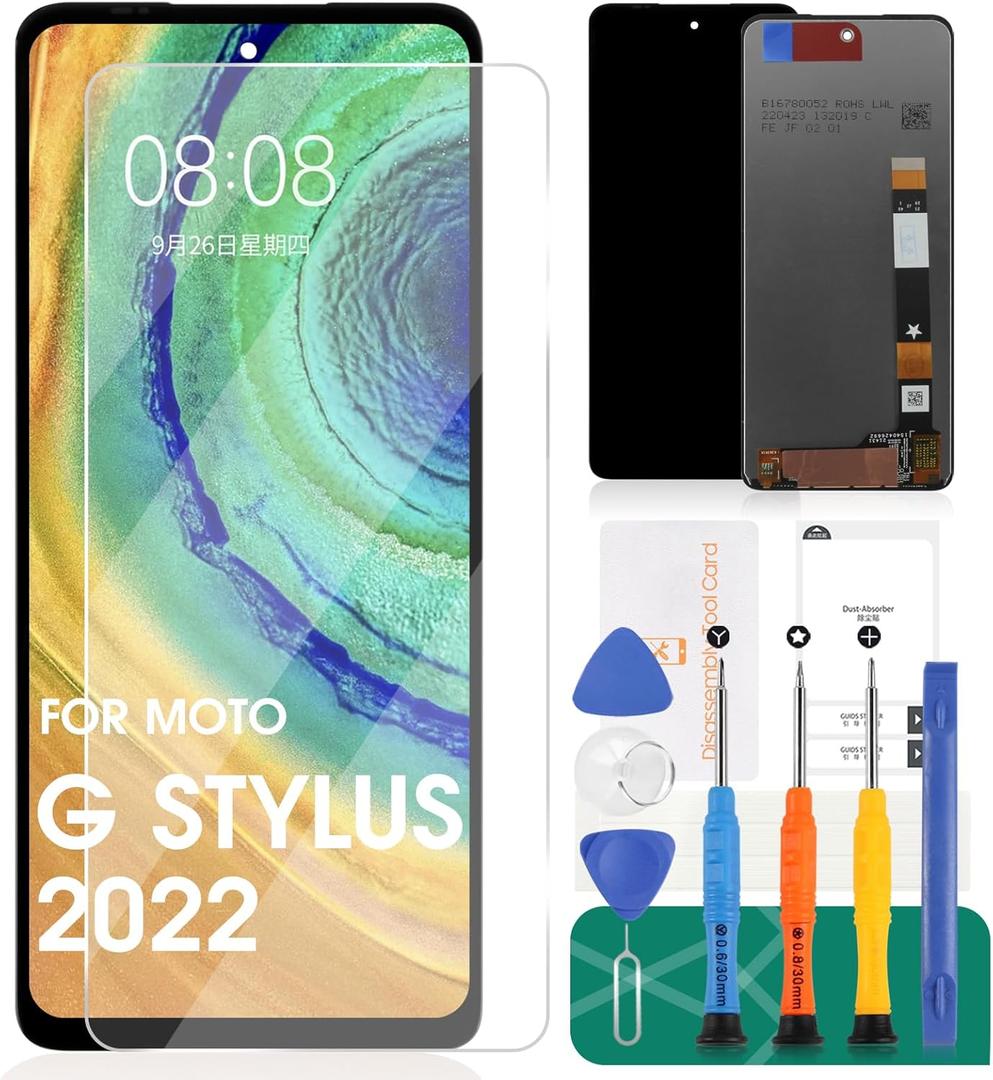 for Motorola Moto G Stylus 2022 Screen Replacement for Moto G Stylus 2022 LCD Screen G Stylus LCD Display XT2211 Touch Digitizer with XT2211-1,XT2211DL Assembly Repair Kits(Not Fit G Stylus 2020 2021)