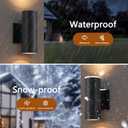4 Pack Outdoor Sconce Lights for House, Modern Exterior Wall Light Fixtures, Black Cylinder Up and Down Lights Outdoor, Anti-Rust Porch Lights Wall Mount for Front Door Garage