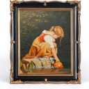 PHAREGE Vintage Picture Frame 8x10 Black Gold, 8 by 10 Ornate Decorative Antique Frame with Mat for 5x7 Photo, Fancy Matted Frame for Desktop or Wall, Horizontal or Vertical