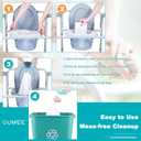 60 Commode Liners with Absorbent Pads, 60 Bedside Commode Liners and 60 Pads for Commode Bucket, Disposable Commode Bags for Adults, Portable Leak-Proof Potty Chair Liners (21 * 16in-60+60)