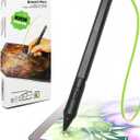 SonarPen - Pressure Sensitive Smart Stylus Pen with Palm Rejection and Shortcut Button. Battery-Less. Compatible with Apple iPad/iPhone/Android/Switch (Neon-Green)