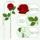 Waipfaru 100 Pcs Red Roses Artificial Flowers Bulk, Real Touch Velvet Roses with Wrapping Paper, Fake Flowers for Wedding Centerpieces Bridal Bouquet Valentines Mothers Day Decor