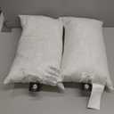 JA COMFORTS 12×20 Premium Goose Down Feather Throw Pillow Inserts(Set of 2)-5% Down Filling,High Filling Weight,250 TC Cotton Cover, Square, White