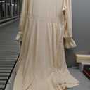 SHINFY Women Fall Plus Size Maxi Dress Casual Long Sleeve A Line Ruffle Pleated Elegant Long Dresses Wedding Cocktail, 1XL