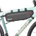 Rhinowalk Bike Frame Bag, Waterproof Bike Triangle Bag, Bicycle Under Top Tube Bag, Corner Pouch Storage Bag, Cycling Accessories, Road Bike Accessories, 2.7L, Black