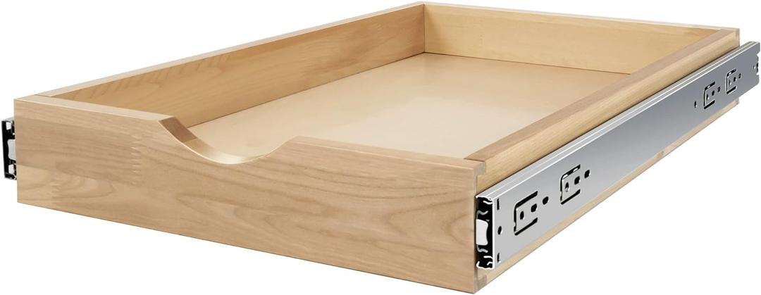 WelFurGeer Pull Out Shelves for Kitchen Cabinets, Pull Out Cabinet Shelf, Pull Out Cabinet Organizer, Slide Out Wood Cabinet Organizer, Wood Rack for Kitchen, Bathroom (32" Wide) (B36 (32''W x21''D))