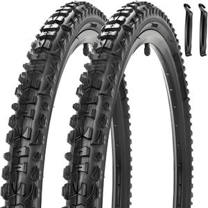 2 Pack 26 X 1.95 Bike Tires 26 X 1.75/1.95/2.125 Replacement Bicycle Tires or Set with Inner Tubes AV 32mm Schrader Valve Suitable for Mountain Beach Cruiser Bike Replacement Tires & Tubes