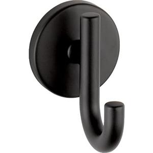 Delta Trinsic (1-Pack) Towel Hooks Matte Black Single Bathroom Hooks Wall Mounted for Robes & Towels Hand Towel Hook Holder Kitchen, Bathroom Accessories