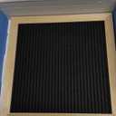 Changeable Felt Letter Board with Letters, Pre Cut & Sorted 725 Letters, First Day of School Board, Baby Announcement Sign, 10x10 Inch Message Board, Pregnancy Announcement Classroom Decor Sign Board (Black)