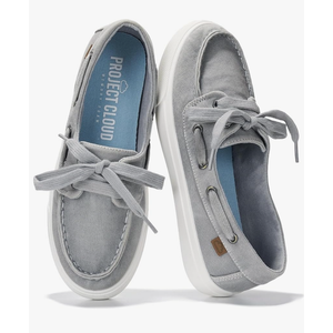 Project Cloud Sneakers for Women - Memory Foam Spring Shoes for Women Footwear - Slip-On Boat Shoes - Non Slip Fashion Sneakers - Lightweight Loafers (Seasalt, Gray, 10)