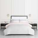kate spade new york Engineered Stripe 3-Piece Full/Queen Comforter Set, 300 Thread Count and 100% Cotton Reversible Cover, All Season Warmth Bedding, Machine Washable, Pink and Grey