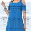 Summer Women's Casual Dress with Thin Straps Off-The-Shoulder Short Sleeves Flowing Beach Resort A-Line Dress (Blue, M)