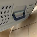 Amazon Basics 2-Door Top-Load Hard-Sided Pet Travel Carrier for Cats and Small Dogs, 19" L x 12.6" W x 10" H, Gray & Blue
