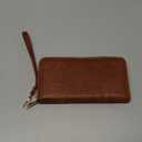 APHISON Wallet Women Large Capacity Clutch Purse For Ladies Card Holder RFID Wristlet Phone Zipper Coin Travel Pocket (03-brown)