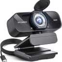 1080P Webcam with Active Light Correction, Privacy Cover, Plug and Play USB Webcam for PC/Desktop/Laptop