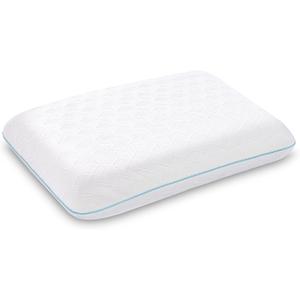 Memory Foam Pillow for Sleeping Queen Size, Medium Soft Bed Pillow with Washable Removable Cover for Back, Stomach,Side Sleepers White 16" x 24"