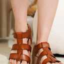 Project Cloud Platform Sandals for Women Strappy Wedges Plush Insole 2026 (Brown, M), Size: 8.5