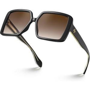 VISOONE Oversized Square Sunglasses Womens Big Large Wide Designer Trendy Fashion Accessories UV400 Protection Shades Harvard