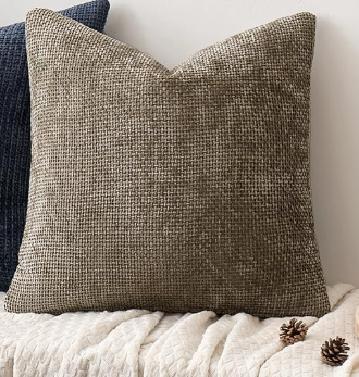 MIULEE Couch Throw Pillow Covers 18x18 Inch Neutral Soft Decorative Chenille Pillow Covers Farmhouse Accent Cushion Covers for Boho Home Decor Sofa Bedroom Living Room