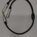 HTGuoji 3.5mm to 6.35mm Y Splitter Cable, 50cm 3.5mm Male to Dual 6.35mm Female Audio Adapter