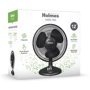 Holmes Table Fan 12" Black
