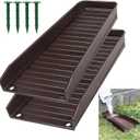 2 Pack Gutter Downspout Extensions, Rain Gutter Downspout Splash Block,Drain Water Downspout Diverter, Gutter Splash Guards for Rainwater Drainage,16.3Inch (Brown)