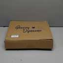 Starry Dynamo 60-Inch Linen Christmas Tree Skirt, Woodland Creatures Embroidery, Thick Foam Padding, Beige with Navy Blue Trim, Oak Button Closures