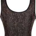 Alivila.Y Fashion Womens Sexy Vintage 1920s Renaissance Lace Trim Corset Bustier (Brown)