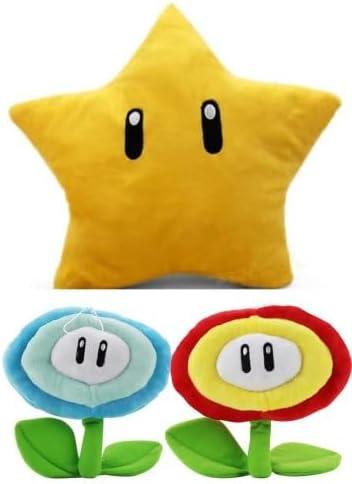 HANBO 7'' Fire Flower & Ice Flower Plush & 12" Mari Star Doll Stuffed Animal, Plush Toy Plush Doll Children Toys Christmas New Year Gift Birthday Gift.