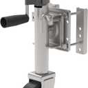 Upgraded Spoke Wheel Trailer Jack, 10" Vertical Movement, 1500 lbs, for RV, Boat, Trailer and More, Black, Silver