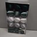 3.15 Inch Satin Christmas Tree Ornaments15 Pcs Velvet Christmas Balls Bulk Set Plastic Shatterproof Xmas Hanging Ornaments Decorations for Tree Garland(Green Silver White)