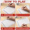 50 Pieces Football Squares Board for 25 Square Footballs Pool Cards 9.6 x 6.7 Inch Sports Party Scratch off Cards for Sports Box Decorations Game Party