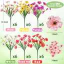 MACTING 36 Bundles Artificial Flowers for Outdoors UV Resistant Fake Flowers Faux Plastic Plants No Fade for Planters Window Patio Porch Home Garden Outside Summer Decorations(Mix Color-1)