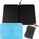 Portable Gel Seat Cushion,15.7'' x 10.6''Foldable Breathable Travel Thick Gel Seat Cushion for Office Chair, Car Seat, Wheelchair,Relief Long Sitting, Travel, Sciatica, Coccyx Pain