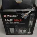 Mueller Multistick 800W 4-in-1 Immersion Blender Handheld, 12 Speed Hand Mixer - Turbo Boost, Heaviest Duty Copper Motor, Titanium Blades Hand Blender, Milk Frother Wand, Whisk, Beaker, Chopper, Grey