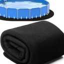 Tinideya Oval Pool Liner Pad Strong Durable Puncture Resistant Floor Mat Polyester Geotextile Above Ground Pool Accessories Delicate Floor Pad for Swimming Pools Bath, Black(15 x 30 ft)