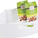 iDesign Recycled Plastic 1/4 Wedge Lazy Susan Turntable Organizer with Handle, Pantry, Bathroom, General Storage and More  16.5" x 11" x 4", White