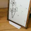 Veemoon Elegant Wooden Floor Mirror Stand Base Non-slip Support for Full Mirrors and Artwork Display Solid Wood Construction for Modern Interiors Deep Walnut Finish