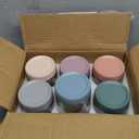 NETANY 6-pack 16 oz Overnight Oats Containers with Lids, Glass jars with Airtight Lids, Wide mouth Mason Salad jars, Glass Food Storage Containers for Snacks Yogurt Spice Sugar