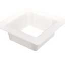 Krowne Flanged Floor Drain Strainer Double Bend Spout 30-141, White