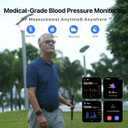 Smart Watch Blood Pressure with Dual Patented Band, Wrist BP Monitor Sleep Monitor Sports Tracking App for Android and iOS Blood Pressure Watch Supports Data Sharing