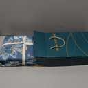 Shilucheng 100% Cotton Floral Duvet Cover Queen Size - 600 Thread Count, Breathable & Cooling Comforter Cover with Zipper Closure Hotel Bedding Duvet Covers 3 Piece (Navy Blue) (Queen (90" x 90")