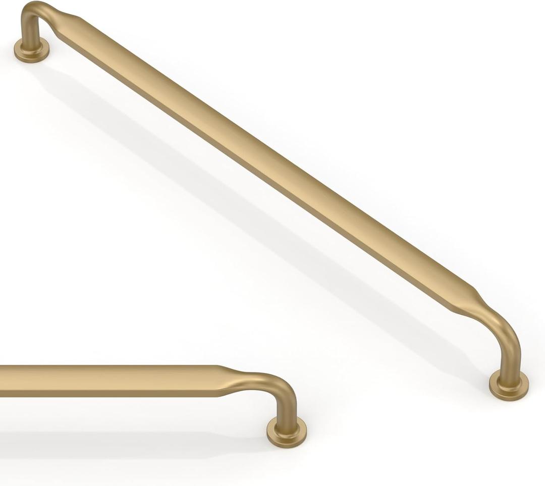 10 Pack Champagne Bronze Cabinet Pulls 10 Inch(254mm) Kitchen Cabinet Handles Solid Zinc Alloy Cabinet Hardware Drawer Pulls
