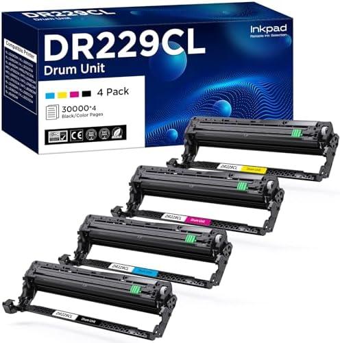 DR229CL Drum Unit (NOT Toner) Replacement for Brother DR-229CL DR229 TN229XL Work for MFC-L3720CDW MFC-L3765CDW MFC-L3780CDW HL-L3220CDW HL-3280CDW HL-L3295CDW Printers (4 Pack)